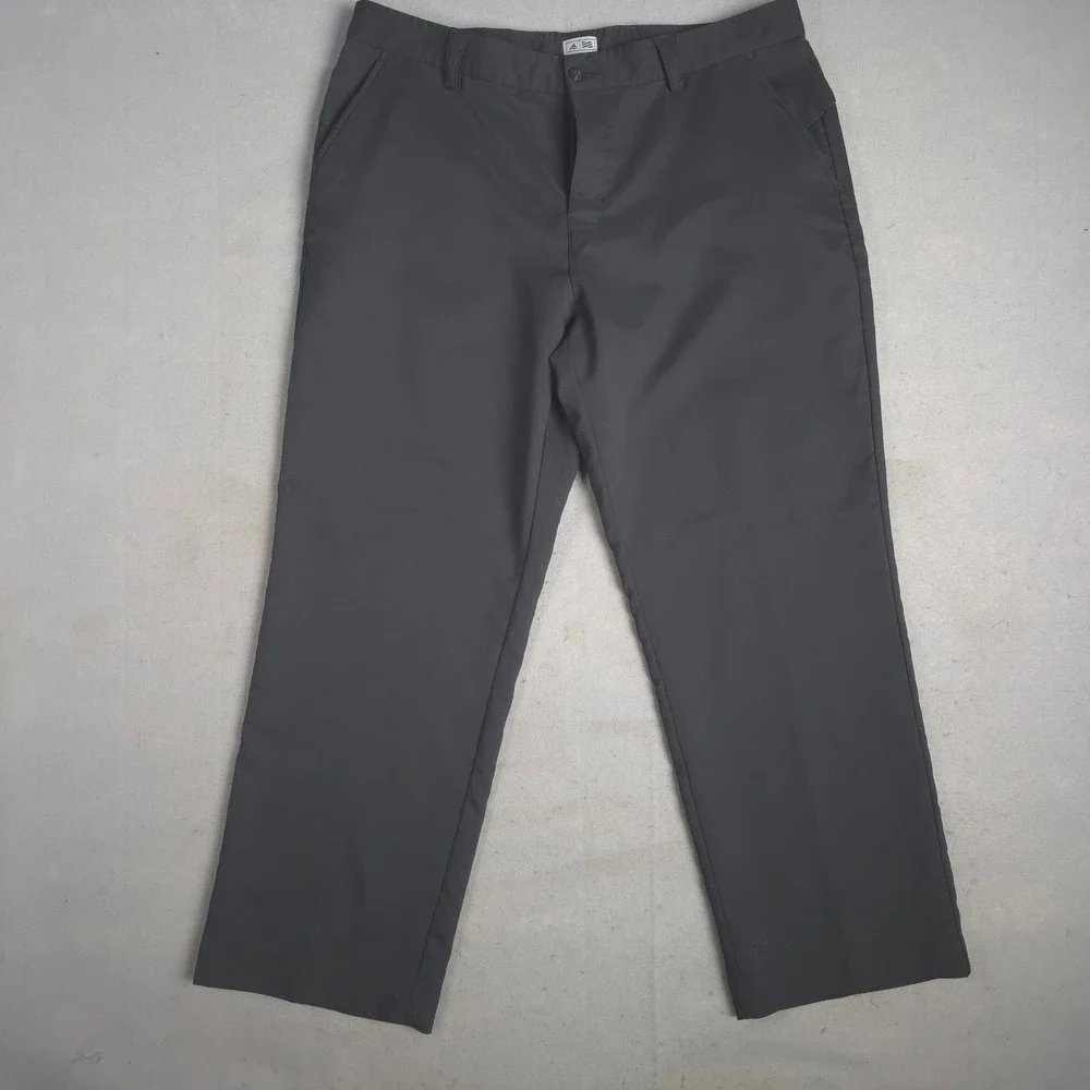 Adidas Men Gray Golf Pants Flat Front Straight Fit Size‎ 38x30
